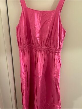 Signature Hot Pink Sleeveless Casual Sundress